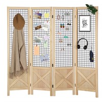 Wnutrees 4 Panel Gridwall Display, Portable Freest