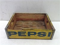 Vtg Pepsi Cola Wood Crate  "A"
