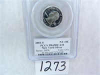 2001-S SILVER New York Quarter PCGS Graded PR69 DC