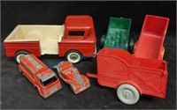 Toy trucks, pieces and parts