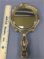 Gorgeous sterling silver mirror 10" long         (