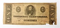 1862 $1 CONFEDERATE STATE OF AMERICA