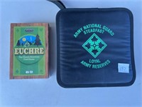 ARMY NATIONAL GUARD ARMY RESERVES POKER SET&EUCHRE