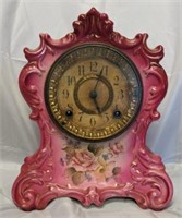 Ansonia porcelain French mantle clock
