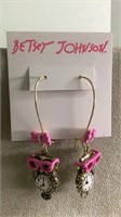 Betsey Johnson Owl Earrings