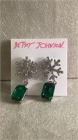 Betsey Johnson Snowflake Earrings