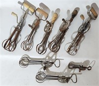 Lot of Vintage Kitchen Egg Beaters
