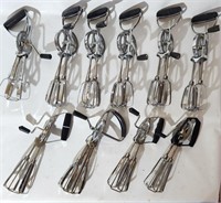 Lot of Black Vintage Kitchen Egg Beaters Mixers