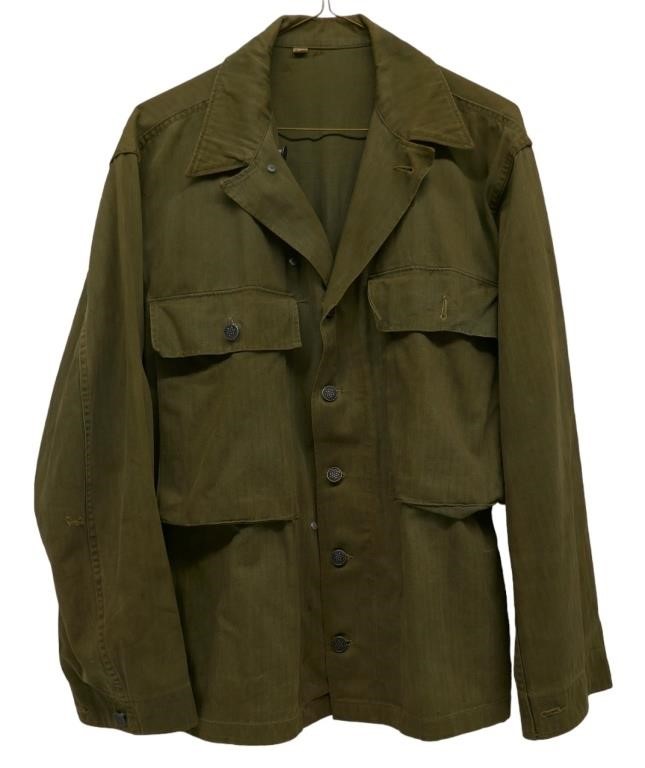 WWII US Army Attributed M1943 HBT Jacket | Live and Online Auctions on ...