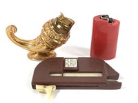 Evans Metal Cornucopia Lighter, Laredo Cig. Maker+