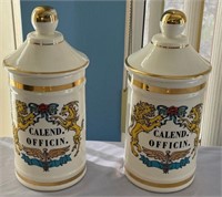 T - PAIR OF PHARMACIST APOTHECARY JARS (P67)