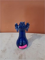 8 inch blue vase