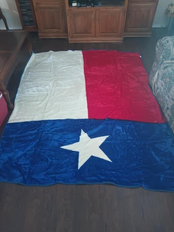 Texas flag fleece throw 90x74