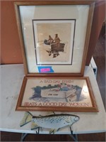 Two fishing pictures 10x18/18x16