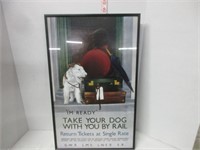 "TAKE YOUR DOG WITH YOU BY RAIL" FRAMED PRINT
