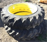 Set of (2) 15.5-38 Tractor Tires and Rims.