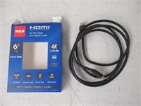 RCA 6' 4K Ultra HD HDMI Cable, Black