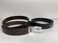 POLO GENUINE SADDLE LEATHER BELT, 38", BANANA