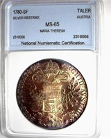 1780-SF Thaler NNC MS65 Austria
