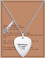 Quotes Guitar Pick Necklace