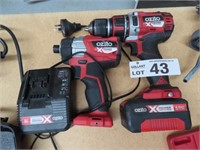 Ozito Hammer Drill Impact Driver, Battery & Charge