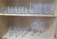(2) Shelf fulls includes water glasses, stemware,