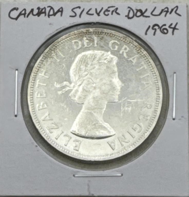 (YZ) 1964 Silver Canada Dollar Coin