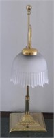 Lot #2019 - Brass decorated desk lamp with