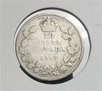 Canada 1917 10c Silver George V