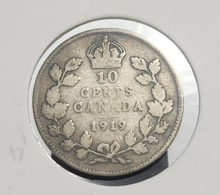 Canada 1919 10c Silver George V