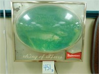 Budweiser Fish Lighted Bubble Sign (18x15")(As Is)