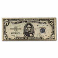 1953 Five Dollar Silver Certvf
