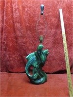 Vintage Haeger Pottery fish table lamp.