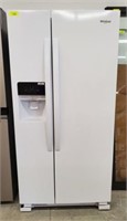 WHIRLPOOL SIDE BY SIDE WHITE FRIDGE WITH ICE MAKER