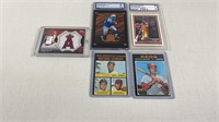 5 Sports Cards 2 Graded Kobe Mike Trout