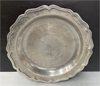 Chinese Engraved Metal Dish