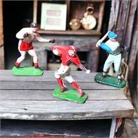 Sports Players Cast Iron/Metal Miniature Figures