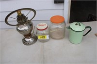 Jars, Electric Lamp, Enamal