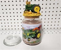 New John Deere 23oz Candle W/ Tractor Topper Lid