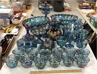 33 Pc Carnival glass dishes