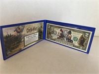Genuine Civil War commemorative two dollar bill