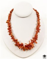 Red Coral Necklace w/ 14k Clasp