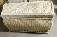 Lot # 4002 - Whitewash wicker dome top blanket