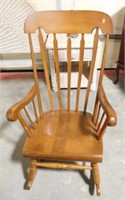 Lot # 3999 - Maple highback rocking chair