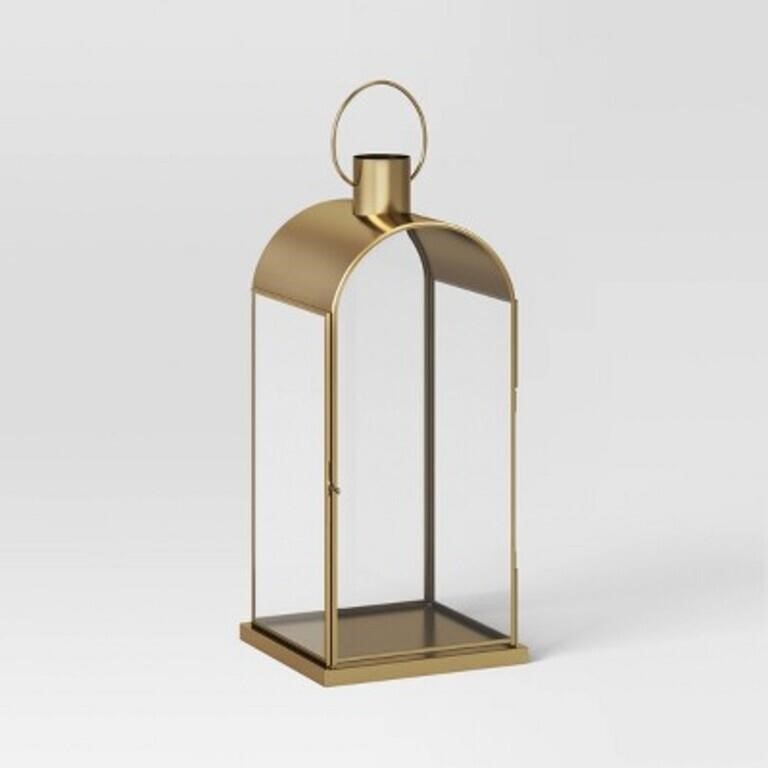 Short Metal Lantern Gold - Threshold