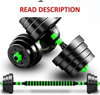 22LBS 3-in-1 Home Gym Dumbbells Set - GREEN