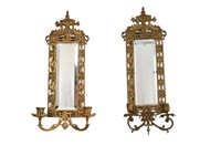 Bradley & Hubbard Mirrored Candle Sconces, #3502