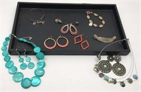 Fashion Jewelry On Jewelry Display Tray