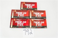 100RNDS/5BOXES OF FORT SCOTT 7MM-08 120GR TUI