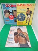 3x 1970's Boxing Illustrated Magazine Liston Quarr
